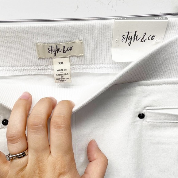 Style and Co Capri Bright White Pants NWT MSRP $49.50 Size XXL - Picture 6 of 14